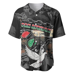 Unified Africa Pan African Raised Fist Peace Dove Chains Baseball Jersey Vintage Freedom Flag Map Collage