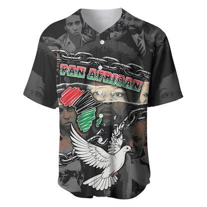 Unified Africa Pan African Raised Fist Peace Dove Chains Baseball Jersey Vintage Freedom Flag Map Collage