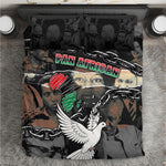 Unified Africa Pan African Raised Fist Peace Dove Chains Bedding Set Vintage Freedom Flag Map Collage