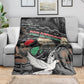 Unified Africa Pan African Raised Fist Peace Dove Chains Blanket Vintage Freedom Flag Map Collage