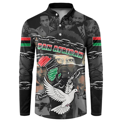 Unified Africa Pan African Raised Fist Peace Dove Chains Button Sweatshirt Vintage Freedom Flag Map Collage