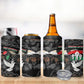 Unified Africa Pan African Raised Fist Peace Dove Chains 4 in 1 Can Cooler Tumbler Vintage Freedom Flag Map Collage