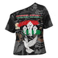 Unified Africa Pan African Raised Fist Peace Dove Chains Cross Shoulder Shirt Vintage Freedom Flag Map Collage