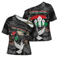 Unified Africa Pan African Raised Fist Peace Dove Chains Cross Shoulder Shirt Vintage Freedom Flag Map Collage