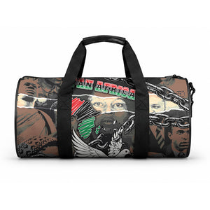 Unified Africa Pan African Raised Fist Peace Dove Chains Duffle Bag Vintage Freedom Flag Map Collage