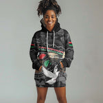 Unified Africa Pan African Raised Fist Peace Dove Chains Hoodie Dress Vintage Freedom Flag Map Collage
