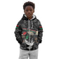Unified Africa Pan African Raised Fist Peace Dove Chains Kid Hoodie Vintage Freedom Flag Map Collage