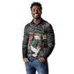 Unified Africa Pan African Raised Fist Peace Dove Chains Long Sleeve Polo Shirt Vintage Freedom Flag Map Collage