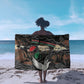 Unified Africa Pan African Raised Fist Peace Dove Chains Sarong Vintage Freedom Flag Map Collage
