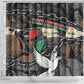 Unified Africa Pan African Raised Fist Peace Dove Chains Shower Curtain Vintage Freedom Flag Map Collage