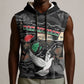 Unified Africa Pan African Raised Fist Peace Dove Chains Sleeveless Hoodie Vintage Freedom Flag Map Collage