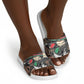 Unified Africa Pan African Raised Fist Peace Dove Chains Slide Sandals Vintage Freedom Flag Map Collage