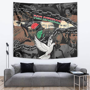 Unified Africa Pan African Raised Fist Peace Dove Chains Tapestry Vintage Freedom Flag Map Collage