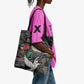 Unified Africa Pan African Raised Fist Peace Dove Chains Tote Bag Vintage Freedom Flag Map Collage