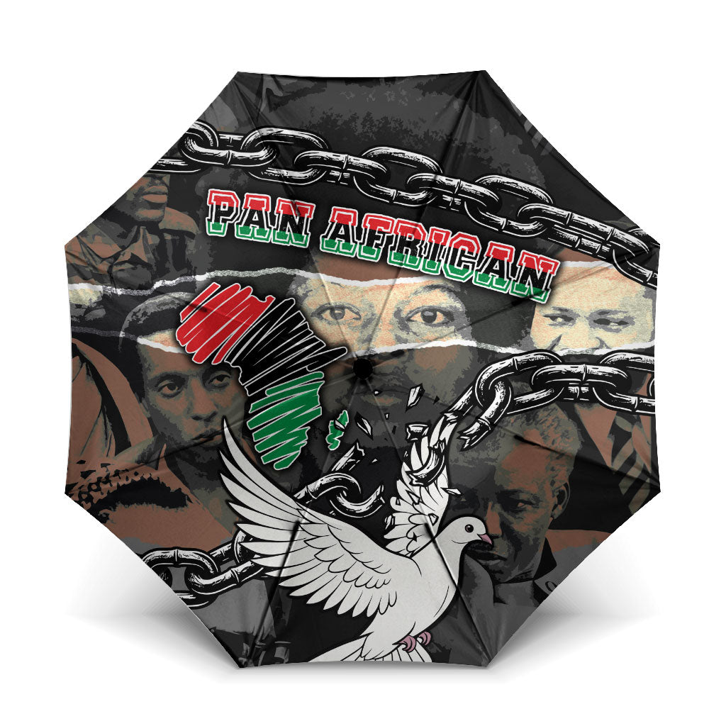 Unified Africa Pan African Raised Fist Peace Dove Chains Umbrella Vintage Freedom Flag Map Collage