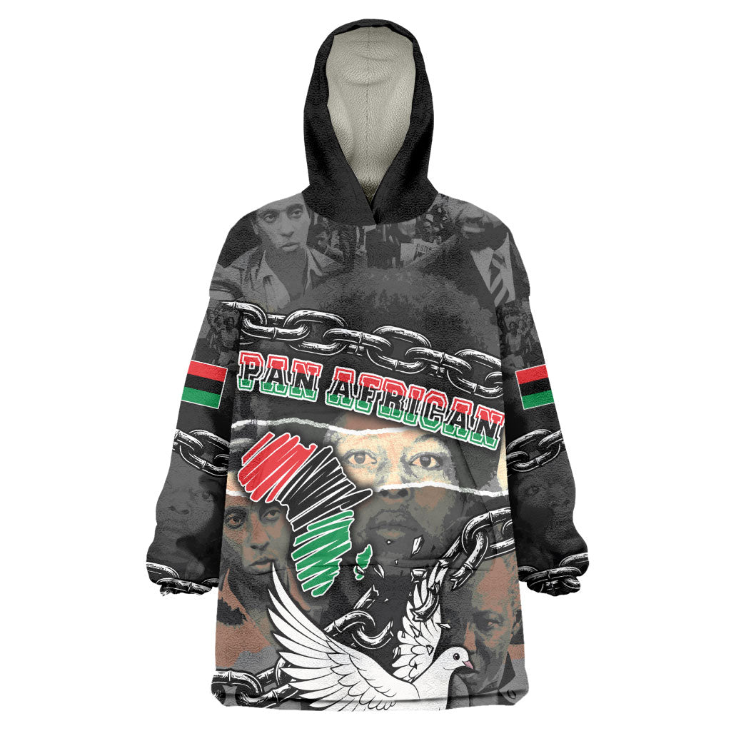 Unified Africa Pan African Raised Fist Peace Dove Chains Wearable Blanket Hoodie Vintage Freedom Flag Map Collage