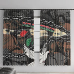 Unified Africa Pan African Raised Fist Peace Dove Chains Window Curtain Vintage Freedom Flag Map Collage