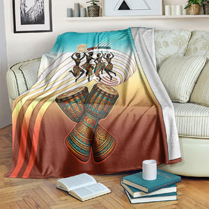African 50th Birthday Blanket Vibrant Tribal Celebration Drums Vintage 1976