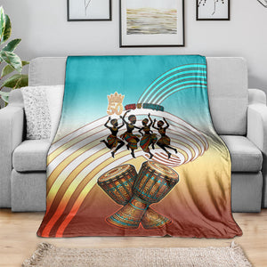 African 50th Birthday Blanket Vibrant Tribal Celebration Drums Vintage 1976