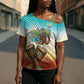 African 50th Birthday Cross Shoulder Shirt Vibrant Tribal Celebration Drums Vintage 1976