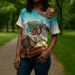 African 50th Birthday Cross Shoulder Shirt Vibrant Tribal Celebration Drums Vintage 1976