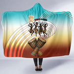 African 50th Birthday Hooded Blanket Vibrant Tribal Celebration Drums Vintage 1976