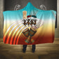 African 50th Birthday Hooded Blanket Vibrant Tribal Celebration Drums Vintage 1976