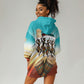African 50th Birthday Hoodie Dress Vibrant Tribal Celebration Drums Vintage 1976