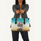 African 50th Birthday Leather Bag Vibrant Tribal Celebration Drums Vintage 1976