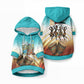African 50th Birthday Pet Hoodie Vibrant Tribal Celebration Drums Vintage 1976