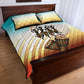 African 50th Birthday Quilt Bed Set Vibrant Tribal Celebration Drums Vintage 1976