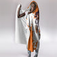 African 50th Birthday Wild And Free Hooded Blanket Safari Wildlife Map Tribal Mask Heritage Art