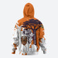 African 50th Birthday Wild And Free Hoodie Safari Wildlife Map Tribal Mask Heritage Art