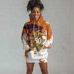 African 50th Birthday Wild And Free Hoodie Dress Safari Wildlife Map Tribal Mask Heritage Art