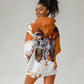 African 50th Birthday Wild And Free Hoodie Dress Safari Wildlife Map Tribal Mask Heritage Art