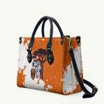 African 50th Birthday Wild And Free Leather Bag Safari Wildlife Map Tribal Mask Heritage Art