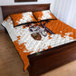 African 50th Birthday Wild And Free Quilt Bed Set Safari Wildlife Map Tribal Mask Heritage Art