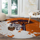 African 50th Birthday Wild And Free Round Carpet Safari Wildlife Map Tribal Mask Heritage Art