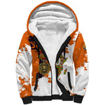 African 50th Birthday Wild And Free Sherpa Hoodie Safari Wildlife Map Tribal Mask Heritage Art