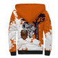 African 50th Birthday Wild And Free Sherpa Hoodie Safari Wildlife Map Tribal Mask Heritage Art