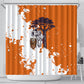 African 50th Birthday Wild And Free Shower Curtain Safari Wildlife Map Tribal Mask Heritage Art