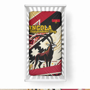 Angola Independence Day Antelope Baby Bed Cover Flag Coat Of Arms Geometric African