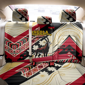 Angola Independence Day Antelope Back Car Seat Cover Flag Coat Of Arms Geometric African