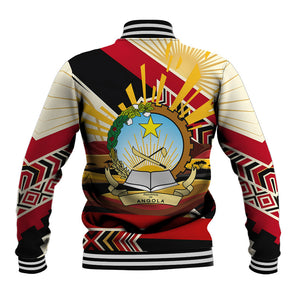 Angola Independence Day Antelope Baseball Jacket Flag Coat Of Arms Geometric African