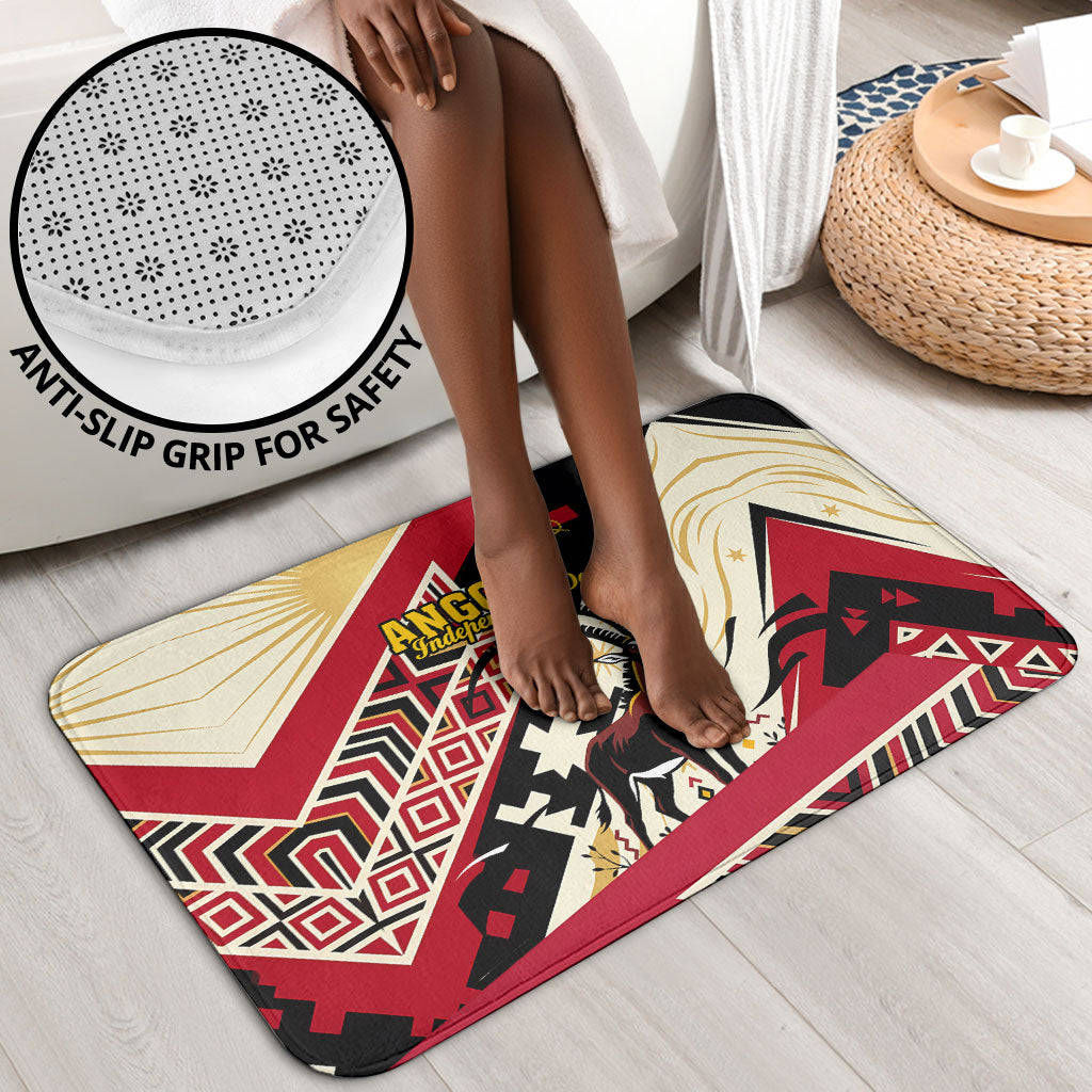 Angola Independence Day Antelope Bathroom Set Flag Coat Of Arms Geometric African