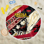 Angola Independence Day Antelope Beach Blanket Flag Coat Of Arms Geometric African