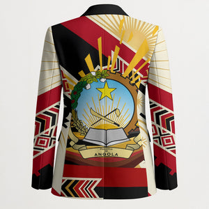 Angola Independence Day Antelope Blazer Flag Coat Of Arms Geometric African