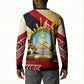 Angola Independence Day Antelope Button Sweatshirt Flag Coat Of Arms Geometric African