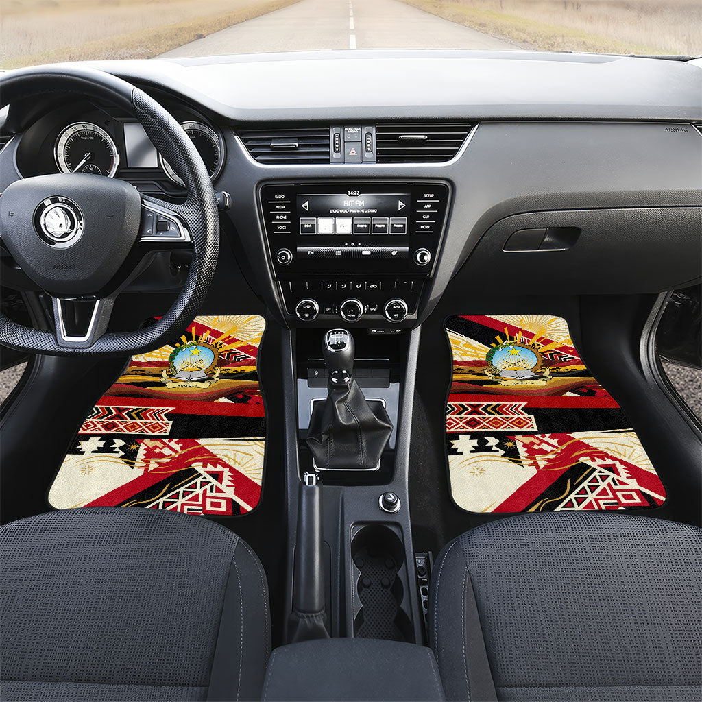 Angola Independence Day Antelope Car Mats Flag Coat Of Arms Geometric African