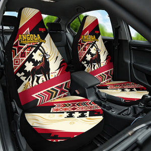 Angola Independence Day Antelope Car Seat Cover Flag Coat Of Arms Geometric African